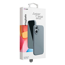 Чехол-накладка VLP Aster Case для iPhone 16, силикон, серый - 1