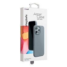 Чехол-накладка VLP Aster Case для iPhone 16 Pro, силикон, серый - 1