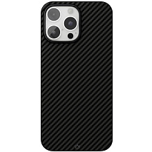 Чехол-накладка VLP Kevlar Case для iPhone 16 Pro Max, кевлар, черный - 0