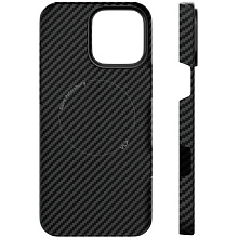 Чехол-накладка VLP Kevlar Case для iPhone 16 Pro Max, кевлар, черный - 1