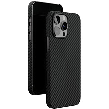 Чехол-накладка VLP Kevlar Case для iPhone 16 Pro, кевлар, черный - 2