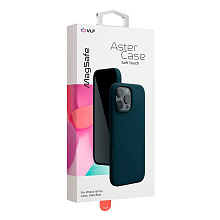 Чехол-накладка VLP Aster Case для iPhone 16 Pro, силикон, темно-синий - 1