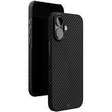 Чехол-накладка VLP Kevlar Case для iPhone 16, кевлар, черный - 2