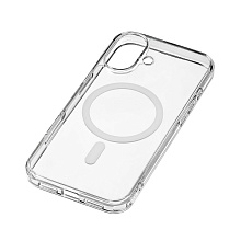 Чехол-накладка uBear Real Mag Case для iPhone 16, полиуретан, прозрачный - 1