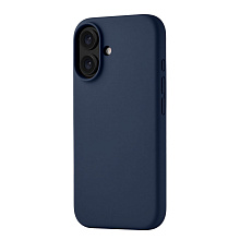 Чехол-накладка uBear Touch Mag Case для iPhone 16, силикон, темно-синий - 1