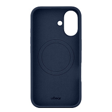 Чехол-накладка uBear Touch Mag Case для iPhone 16, силикон, темно-синий - 2