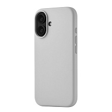 Чехол-накладка uBear Touch Mag Case для iPhone 16, силикон, светло-серый - 1