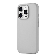 Чехол-накладка uBear Touch Mag Case для iPhone 16 Pro, силикон, светло-серый - 1