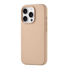 Чехол-накладка uBear Touch Mag Case для iPhone 16 Pro, силикон, латте - 0