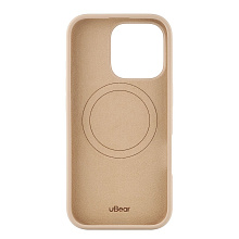 Чехол-накладка uBear Touch Mag Case для iPhone 16 Pro, силикон, латте - 2