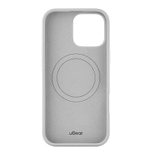 Чехол-накладка uBear Touch Mag Case для iPhone 16 Pro Max, силикон, светло-серый - 2