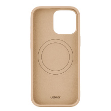 Чехол-накладка uBear Touch Mag Case для iPhone 16 Pro Max, силикон, латте - 2