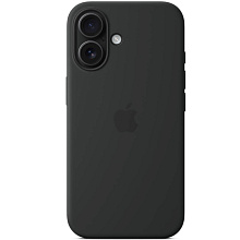 Чехол-накладка Apple Silicone Case для iPhone 16, силикон, черный - 0