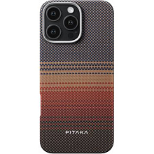 Чехол-накладка Pitaka Tactile Woven Sunset для iPhone 16 Pro Max, арамид (кевлар), оранжевый - 0