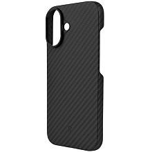 Чехол-накладка Asynora Magnetic aramid fiber для iPhone 16, кевлар, черный - 1