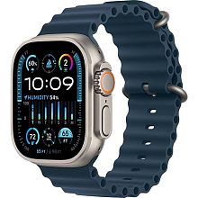 Apple Watch Ultra 2 GPS + Cellular 49mm (корпус - титан, браслет Ocean Band синий, IP6X) - 0