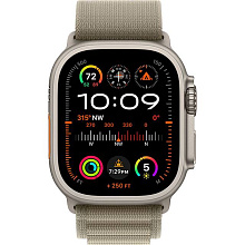 Apple Watch Ultra 2 GPS + Cellular 49mm (корпус - титан, ремешок Alpine Loop оливковый, IP6X) - 1