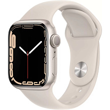 Apple Watch Series 7 GPS 45mm (корпус - сияющая звезда, спортивный ремешок цвета сияющая звезда, IP67/WR50) - 0