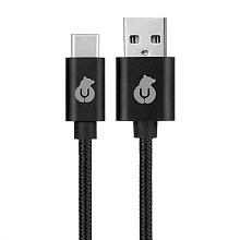 Кабель uBear Cord USB-C / USB-A, 2A, Вт  1,2м, черный - 0