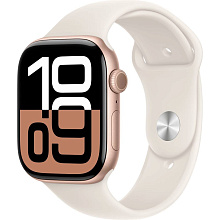 Apple Watch Series 10  (корпус - розовое золото, 46mm ремешок Sport Band сияющая звезда, размер M/L) - 0