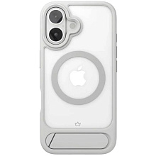 Чехол-накладка VLP Reels Case для iPhone 16, поликарбонат, серый - 0