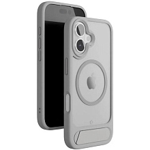 Чехол-накладка VLP Reels Case для iPhone 16, поликарбонат, серый - 3