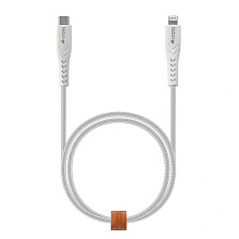 Кабель Lyambda LCLm05 Premium 3A USB-C / Lightning 0,5м, белый - 0