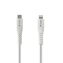 Кабель Lyambda LCLm05 Premium 3A USB-C / Lightning 0,5м, белый - 1