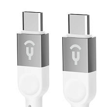 Кабель Asynora магнитный USB data cable USB-C / USB-C, 5A, 100Вт  1м, белый - 1