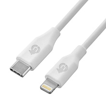 Кабель uBear Life Cable USB-C / Lightning 1,2м, белый - 1