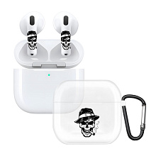 Чехол и наклейки Asynora Smoking Skull, для AirPods 4/4 ANC - 0