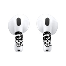 Чехол и наклейки Asynora Smoking Skull, для AirPods 4/4 ANC - 1