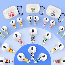 Чехол и наклейки Asynora Smoking Skull, для AirPods 4/4 ANC - 2