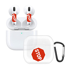 Чехол и наклейки Asynora STOP, для AirPods 4/4 ANC - 0