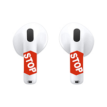 Чехол и наклейки Asynora STOP, для AirPods 4/4 ANC - 1