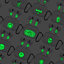 Чехол и наклейки Asynora Glow Man, для AirPods 4/4 ANC - 3