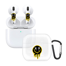 Чехол и наклейки Asynora Spray Paint Smile, для AirPods 4/4 ANC - 0