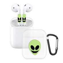 Чехол и наклейки Asynora Glow UFO, для AirPods 2 - 0