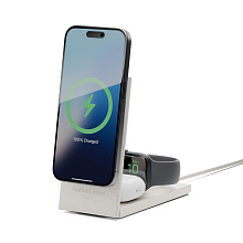 Зарядное устройство беспроводное Native Union Rise 3-в-1 Magnetic Wireless Charger, 15Вт, песочный - 2