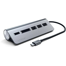 Адаптер мультипортовый Satechi Type-C USB Hub 5 в 1, серый космос - 0