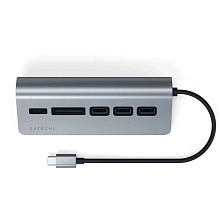 Адаптер мультипортовый Satechi Type-C USB Hub 5 в 1, серый космос - 1