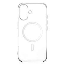 Чехол-накладка Synora Mag Clear Case для iPhone 16, полиуретан, прозрачный - 0