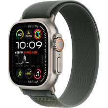 Apple Watch Ultra 2 GPS + Cellular 49mm (корпус - титан, ремешок Trail Loop зеленый, IP6X) - 0