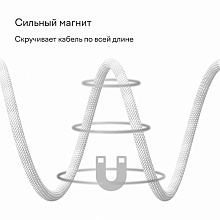 Кабель Magssory магнитный USB-C / USB-C, 240Вт  2,4м, белый - 3
