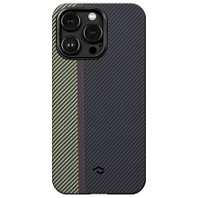 Чехол-накладка Pitaka MagEZ Case 3 Overture для iPhone 14 Pro, арамид (кевлар), черный/серый - 0