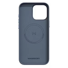 Чехол-накладка Magssory CLT029 для iPhone 16 Pro Max, экокожа, кобальт - 1