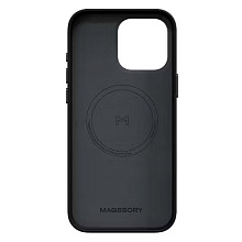 Чехол-накладка Magssory CLT029 для iPhone 16 Pro Max, экокожа, темная ночь - 1