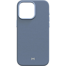 Чехол-накладка Magssory CLT016 для iPhone 15 Pro Max, экокожа, кобальт - 0