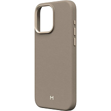 Чехол-накладка Magssory CLT016 для iPhone 15 Pro Max, экокожа, латте - 3