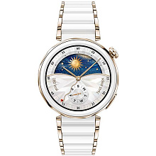 Huawei Watch GT 5 Pro GPS 42mm (корпус - белая керамика, ремешок - белый, IP68) - 1
